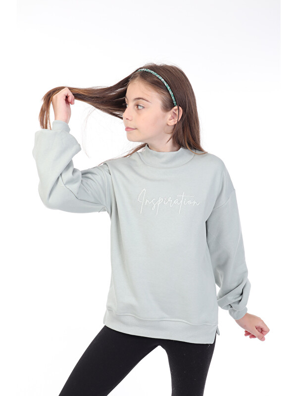 Toontoykids Kız Çocuk Nakışlı Sweatshirt