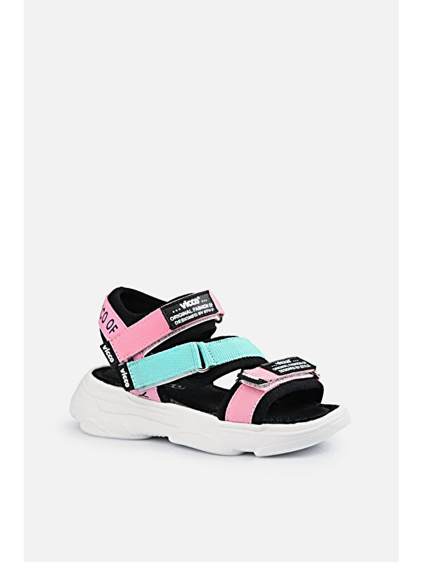 Chester Armalı Kız Okul Öncesi Pembe Sandalet - Görsel 3