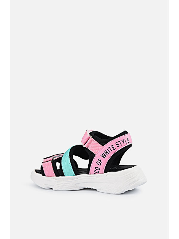 Chester Armalı Kız Okul Öncesi Pembe Sandalet - Görsel 4