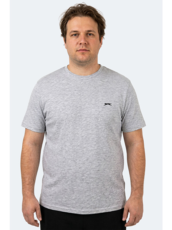 SLAZENGER ROSALVA JMB Erkek Büyük Beden Gri Tişört
