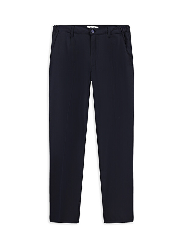 Kiğılı Straight Relaxed Fit Elastanlı Beli Lastikli Kanvas / Chino Pantolon