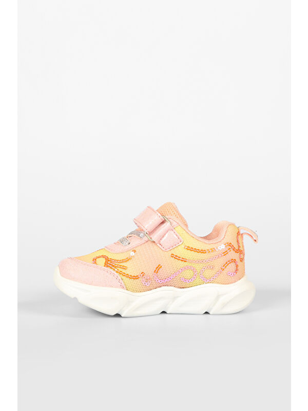 Lemna Işıklı Kız Bebek Pudra Spor Ayakkabı - Görsel 4