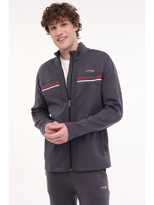 Lumberjack ML ROBERT 18ITL411 5FX Erkek Fermuarlı Sweatshirt Hırka