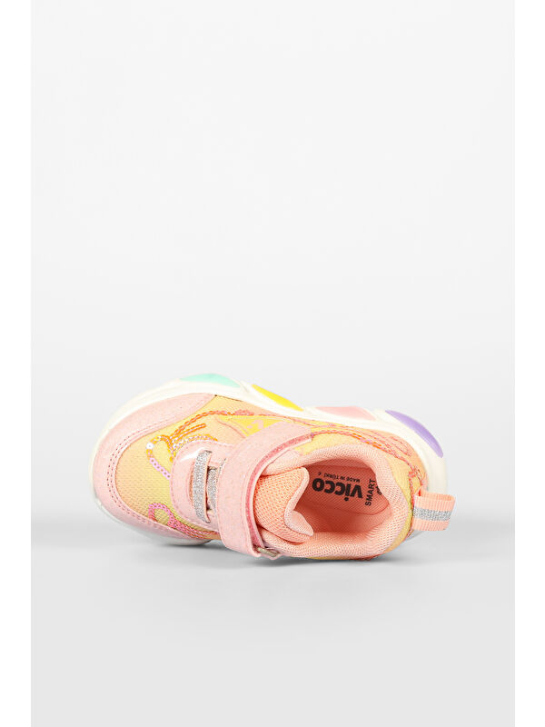 Lemna Işıklı Kız Bebek Pudra Spor Ayakkabı - Görsel 5