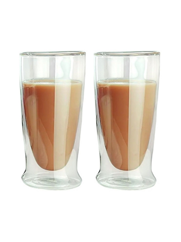 Kitchen Design Lab Çift Cidarlı Uzun Cam Bardak 350 ml 2 Adet 2323