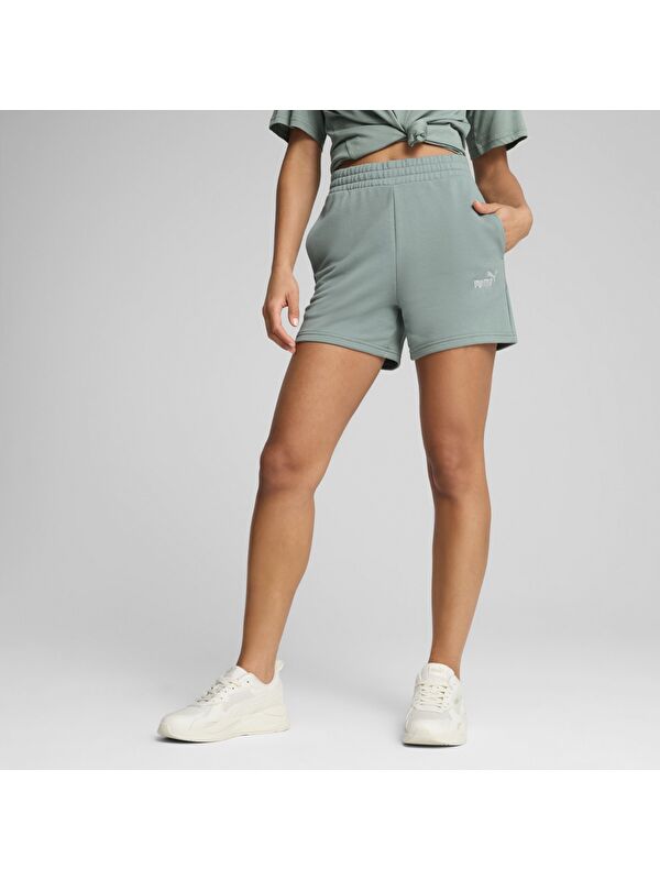 Puma Essentials No 1 Logo Kadın Yeşil Şort