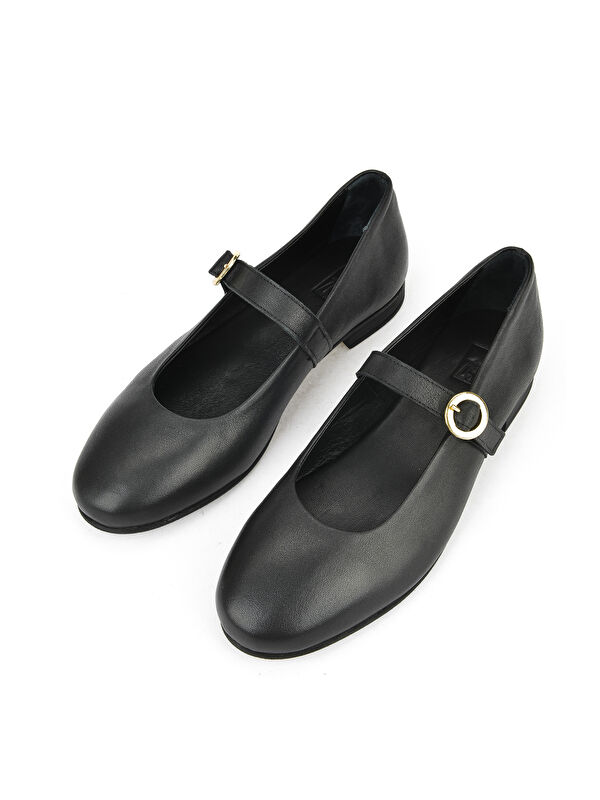 Hakiki Deri Kadın Ayakkabı 1511033Z2563 Siyah - Görsel 6