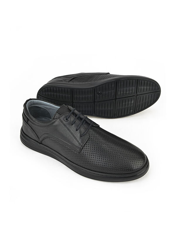 Erkek Hakiki Deri Ayakkabı 1411025Z946 Siyah - Görsel 3