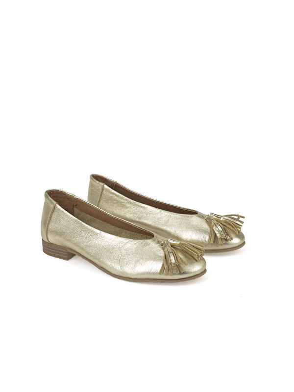 Ziya Ayakkabi Gri Ziya Ayakkabi Hakiki Deri Kadın Babet 1511033Z2145