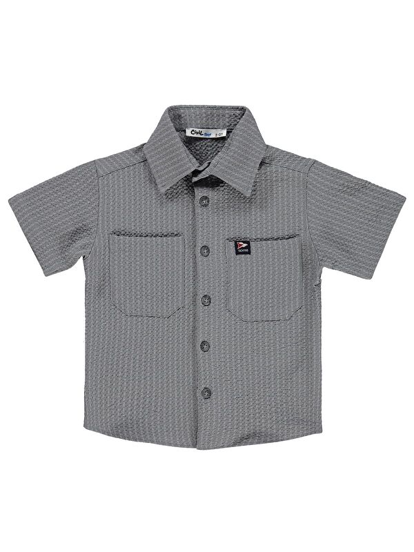 Civil Boys Dokulu 2-5 Yaş Gömlek - Gri