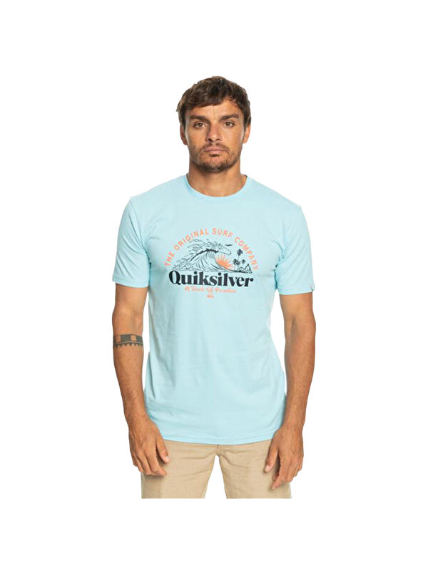 Quiksilver Sunsetwave Erkek Mavi Tişört