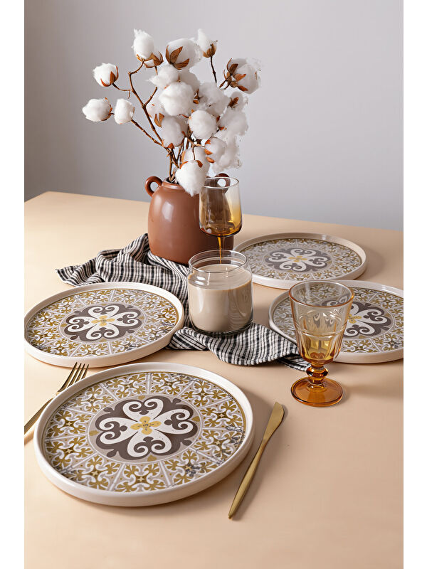 Keramika Timeless Brown Stackable Servis Tabağı 27 Cm 4 Adet