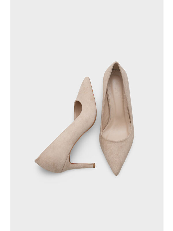 Capone Outfitters Siyah Capone Outfitters Rhonda Orta Topuklu Günlük Astar Hakiki Deri Stiletto