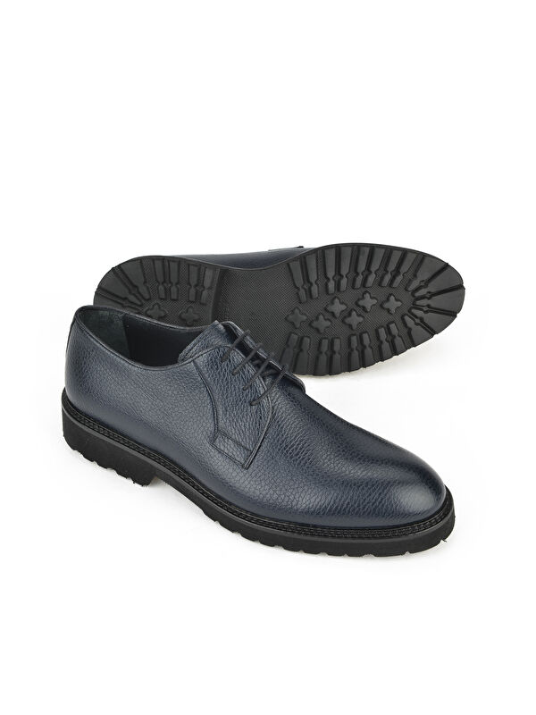 Erkek Hakiki Deri Ayakkabı 133145Z1519F Lacivert - Görsel 3