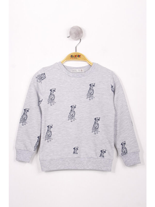 Toontoykids Erkek Çocuk Köpek Baskılı Sweatshirt