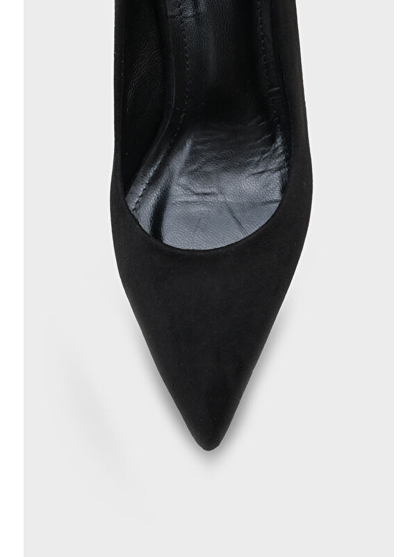 Capone Outfitters Siyah Capone Outfitters Rhonda Orta Topuklu Günlük Astar Hakiki Deri Stiletto