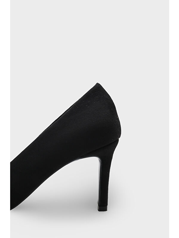 Capone Outfitters Siyah Capone Outfitters Rhonda Orta Topuklu Günlük Astar Hakiki Deri Stiletto