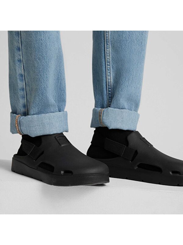 SHIBUI Mule Erkek Siyah Melanj Sandalet - Görsel 11