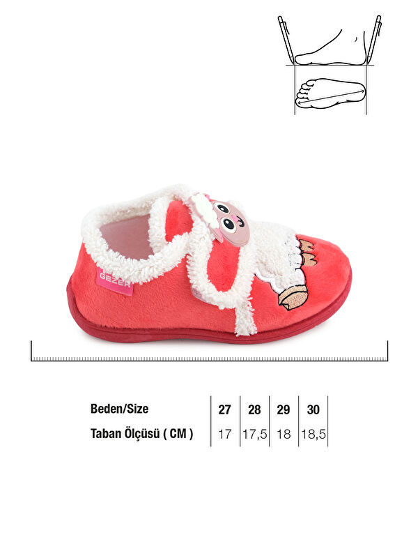 Kışlık Cırtlı Ayarlanabilir Rahat İç Taban Kız Çocuk Panduf Ayakkabı - Görsel 5