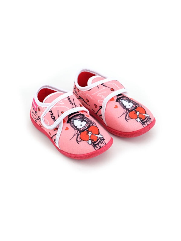 Kışlık Kız Çocuk Cırt Cırtlı Ayarlanabilir Rahat Taban Panduf Ev Kreş Ayakkabı - Görsel 6