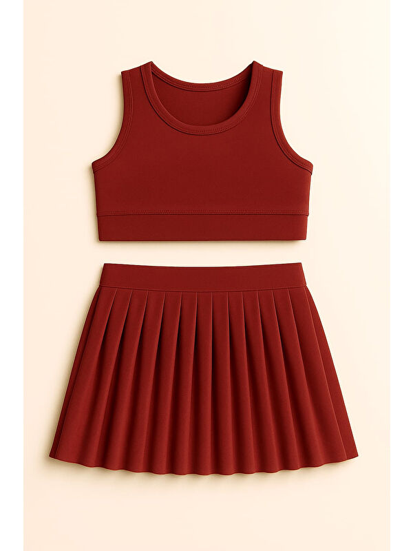 My Kids Wear Kız Cocuk Sort Eteklı Mayo Takımı 4 -14 Yas 11900