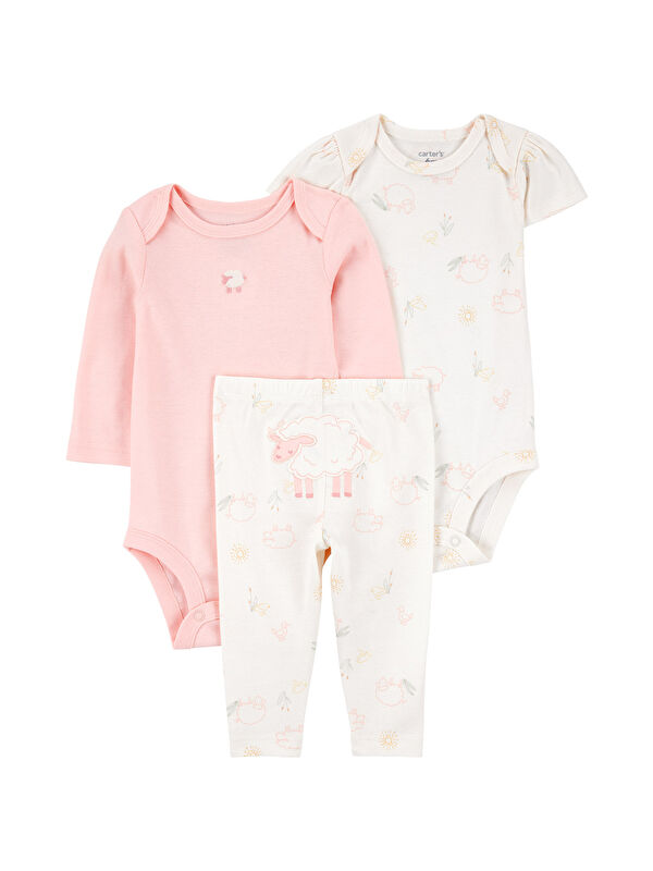 Carter's Kız Bebek Ekru 3Lü Set