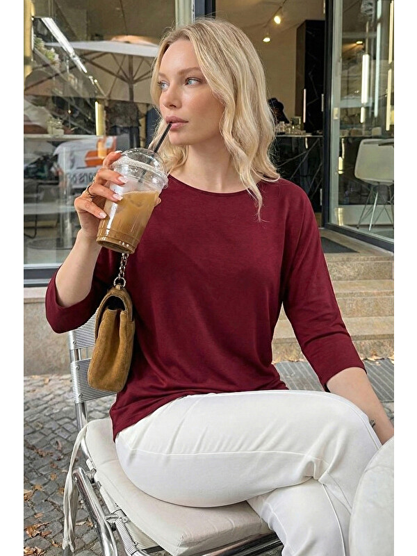 Lela Bisiklet Yaka Truvakar Kol Kadın Bluz 5861416Y