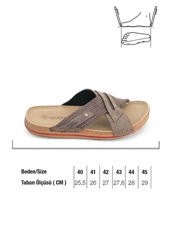 Yazlık Erkek Suni Deri Günlük Terlik - Görsel 3