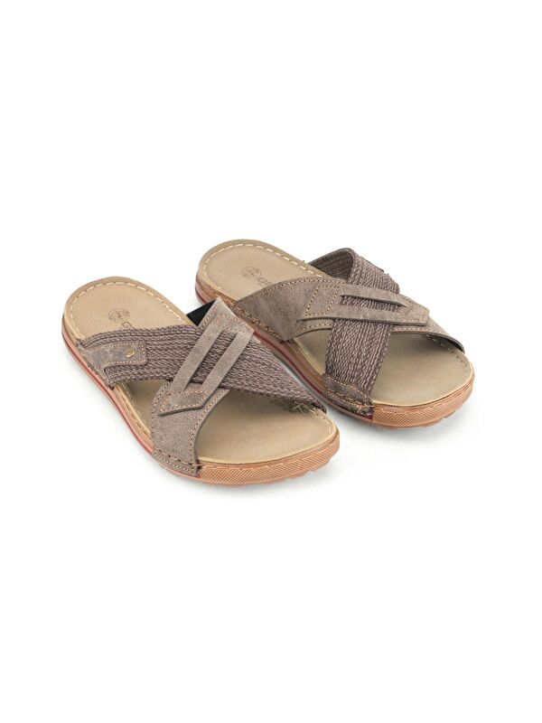 Yazlık Erkek Suni Deri Günlük Terlik - Görsel 4