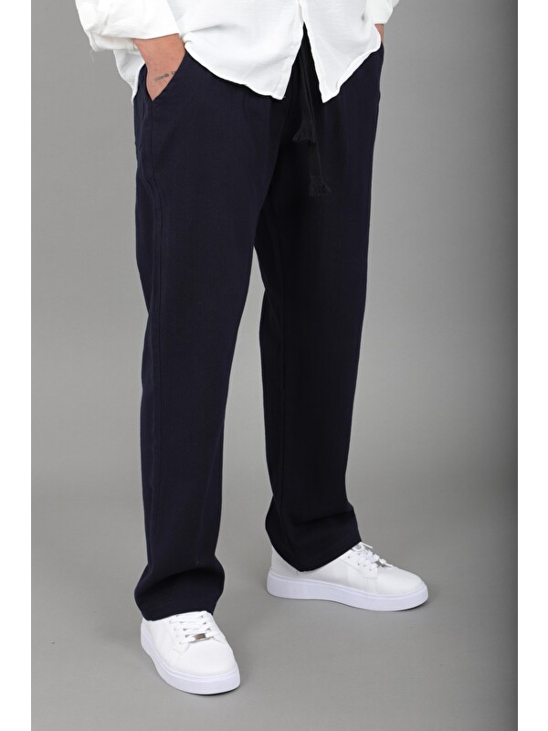 Stilkombin Yıkamalı Keten Baggy Pantolon SPR 2313_0445