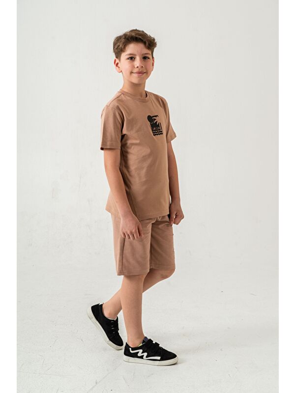 Mışıl Kids Surf & Sun Baskılı Erkek Çocuk Şort - Tişört Takımı