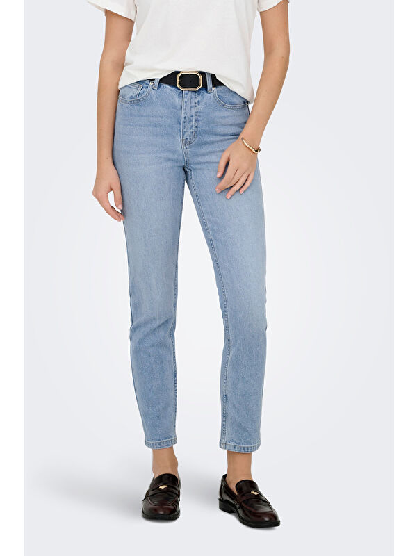 Only Onlemıly Pamuklu Regular Fit Yüksek Bel Kadın Jeans 15361608