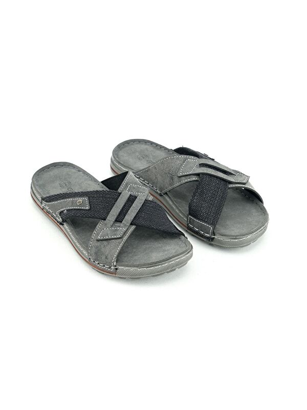 Yazlık Erkek Suni Deri Günlük Terlik - Görsel 4