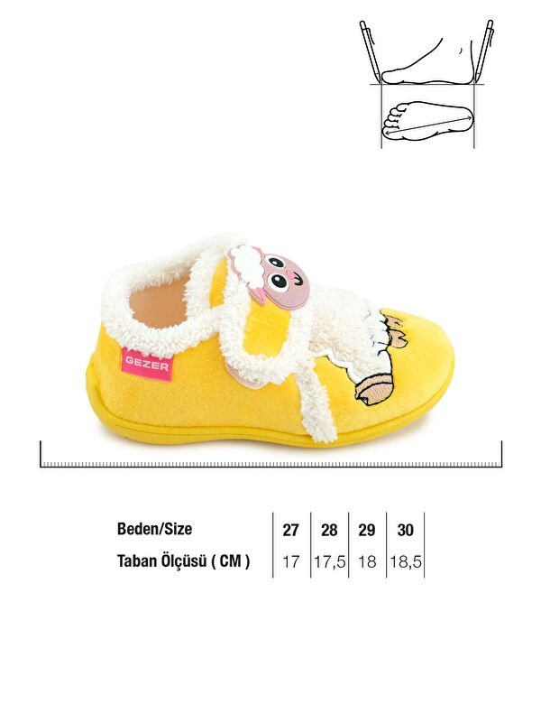 Kışlık Cırtlı Ayarlanabilir Rahat İç Taban Kız Çocuk Panduf Ayakkabı - Görsel 5