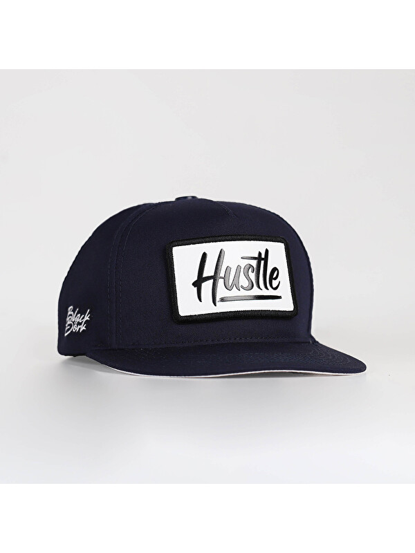 BlackBörk Hustle Logolu Lacivert Hip Hop Şapka