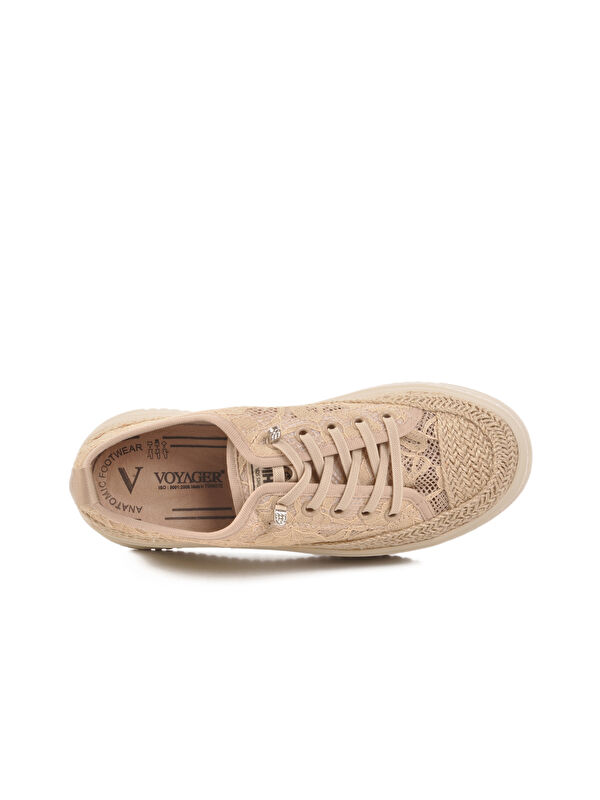 Krem Anatomik Örme Kadın Casual Ayakkabı B237 Z - Görsel 5