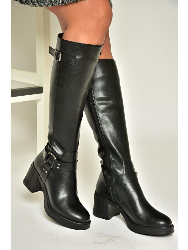 T2828320 Siyah Kadın Çizme - Görsel 4