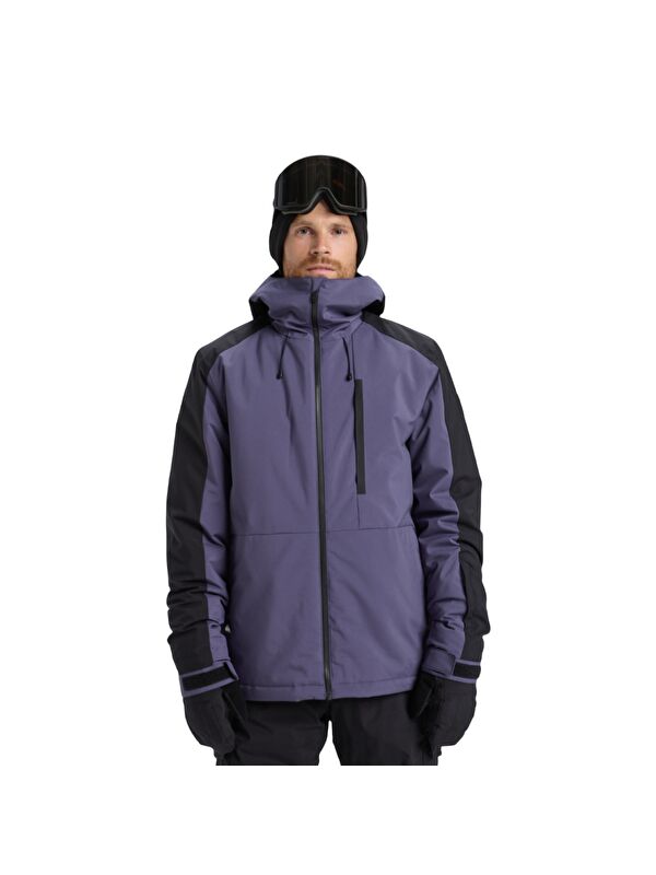 Quiksilver Mission Printed Block  Yeşil Snowboard Ceketi Erkek Kayak ve Kar Montu