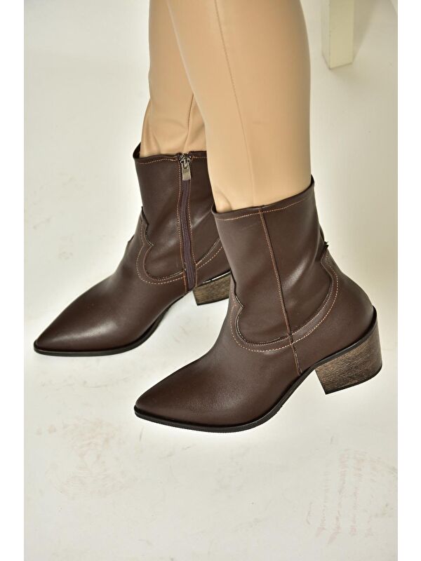 T3566541 Kahverengi Kadın Bot - Görsel 5