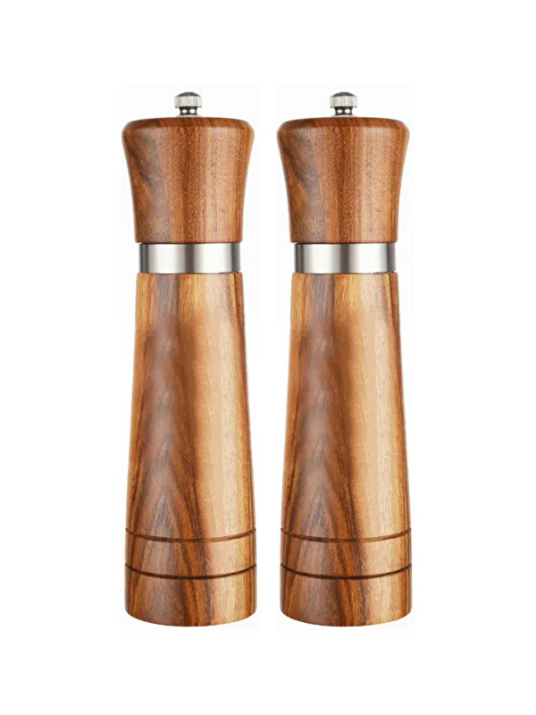 Kitchen Design Lab Akasya Komple Ahşap Baharat Öğütücüsü 21 cm 2 Adet