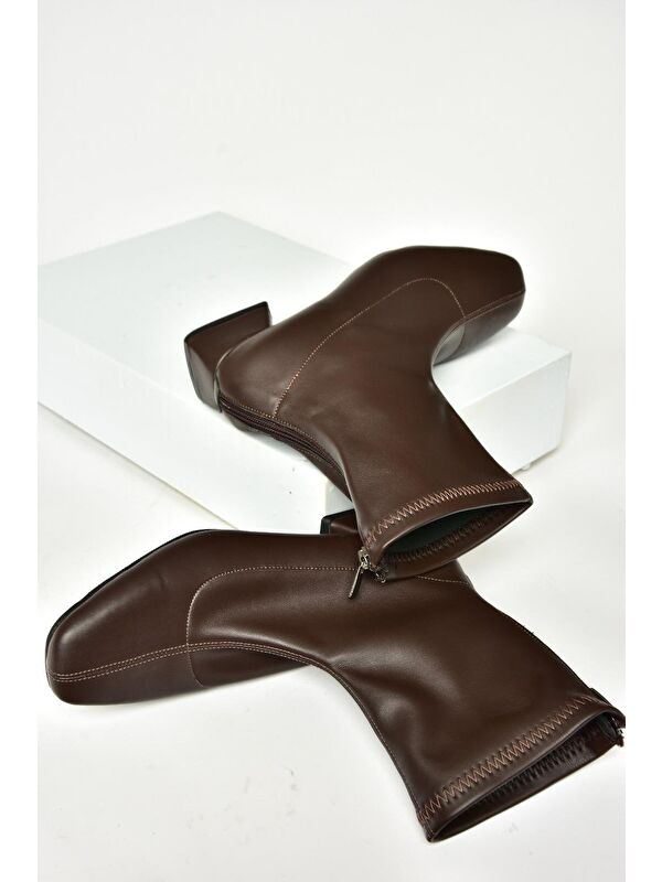 T6427490 Kahverengi Kadın Bot - Görsel 6