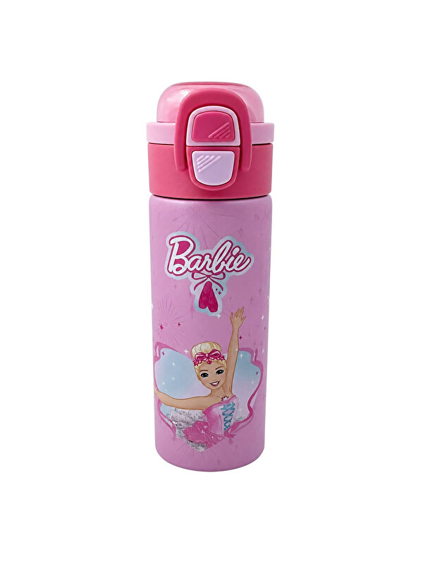 BARBIE Barbie Çift Fonksiyon Kapaklı Çelik Matara 600Ml 3841