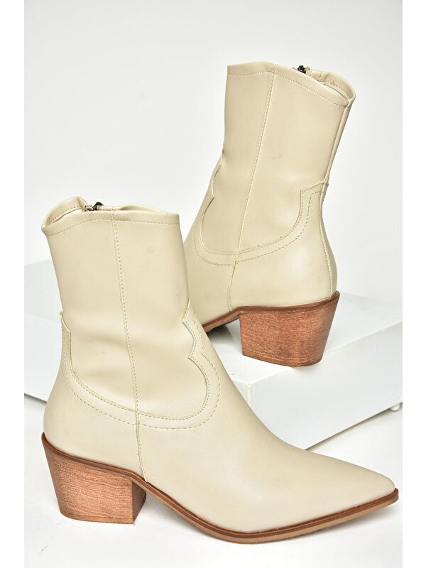 T3566541 Bej Kadın Bot - Görsel 5