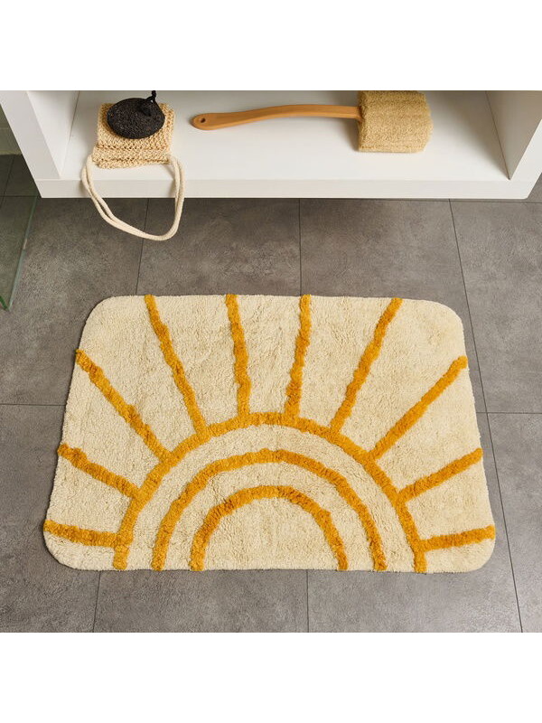Evidea Soft Sun Tufting Banyo Paspası - Ekru - 60x90 cm