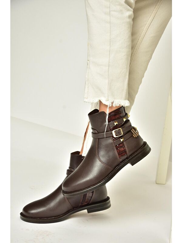 T3121247 Kahverengi Kadın Bot - Görsel 6