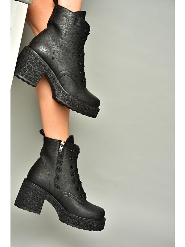 T9965330 Siyah Kadın Bot - Görsel 4