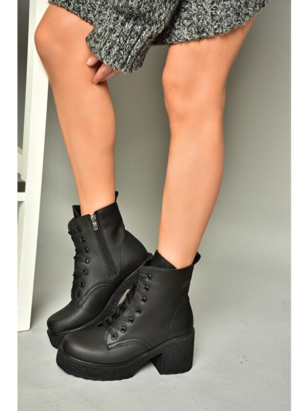 T9965330 Siyah Kadın Bot - Görsel 5