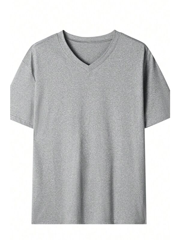 Tarz Cool Erkek %100 Pamuk V Yaka Slim Fit Dar Kesim Tişört