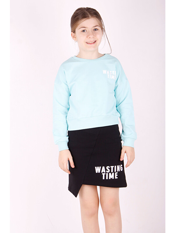 Toontoykids Kız Çocuk Wasting Baskılı Etekli Takım