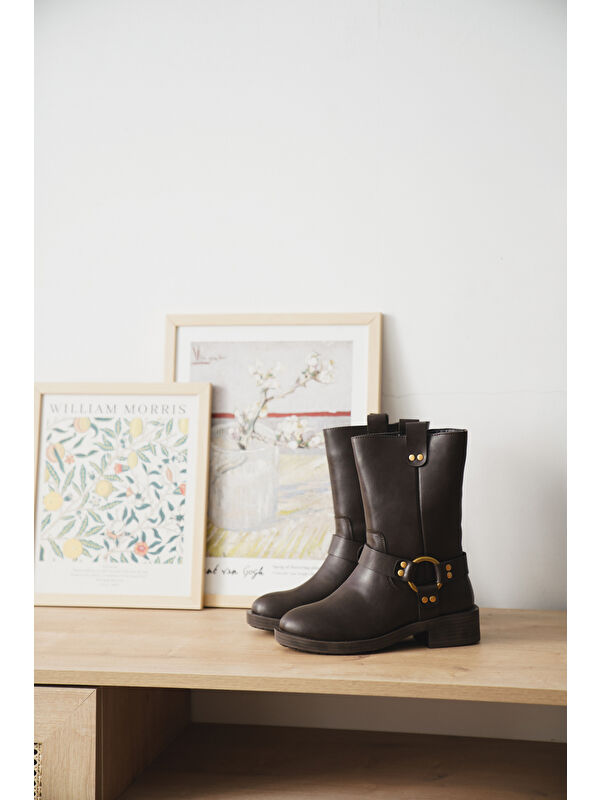 Leslie Metal Aksesuarlı Motorcu Bot - Görsel 4